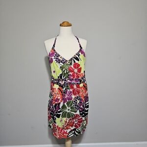 Venezia Floral Halter Dress Plus Size